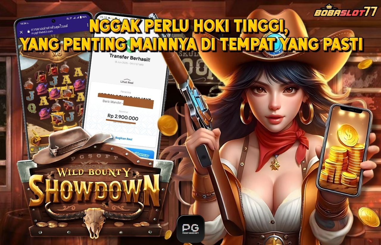 Selamat kepada user id : zo****ky Wede Rp 2.900.000 di Game WILD BOUNTY SHOWDOWN PG SOFT Cair Gk Sampe 1 Menit! Menang Mudah di Bobaslot77